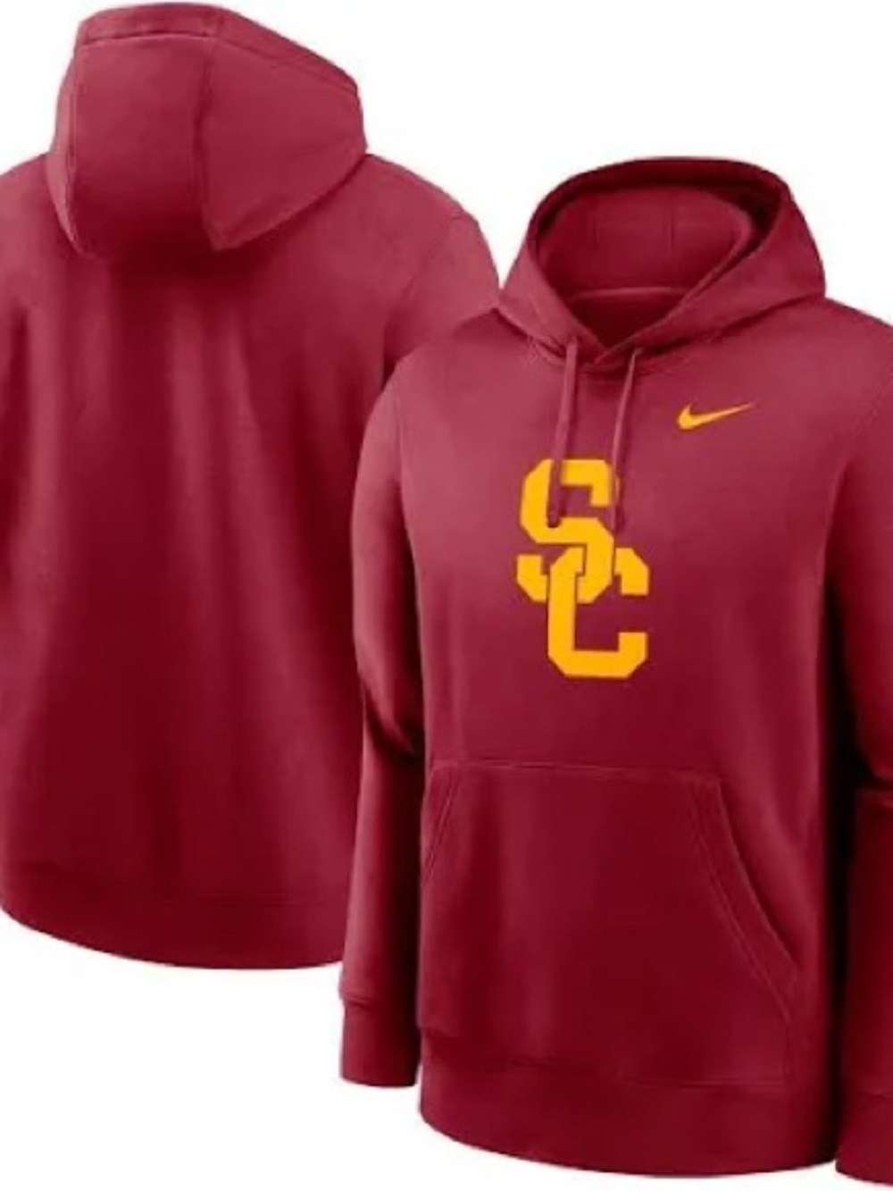Nike Kids USC Cardinal Red and Gold Zip-Up Hoodie